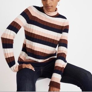 Madewell Striped Evercrest Turtleneck Sweater NWT size S